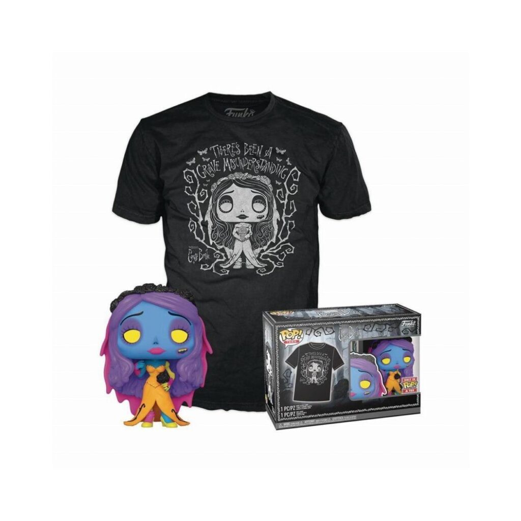 Funko Pop! & Tee (Adult): Tim Burton's Corpse Bride - Emily (Blacklight) and T-Shirt (M)