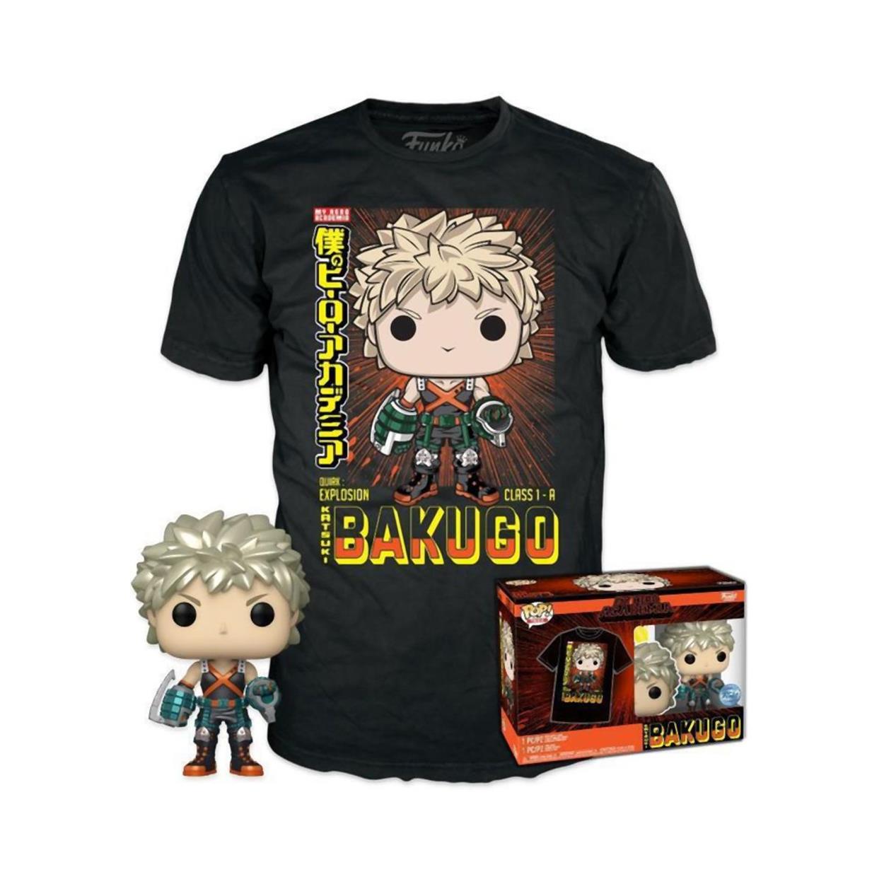 Funko Pop! & Tee (Adult): My Hero Academia - Katsuki Bakugo (Metallic) & T-Shirt (M)