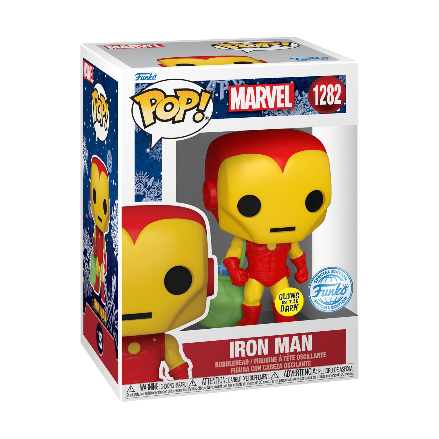 Funko Pop! & Tee (Adult): Marvel - Holiday Iron Man (Glows in the Dark) & T-Shirt (M) - Image 3