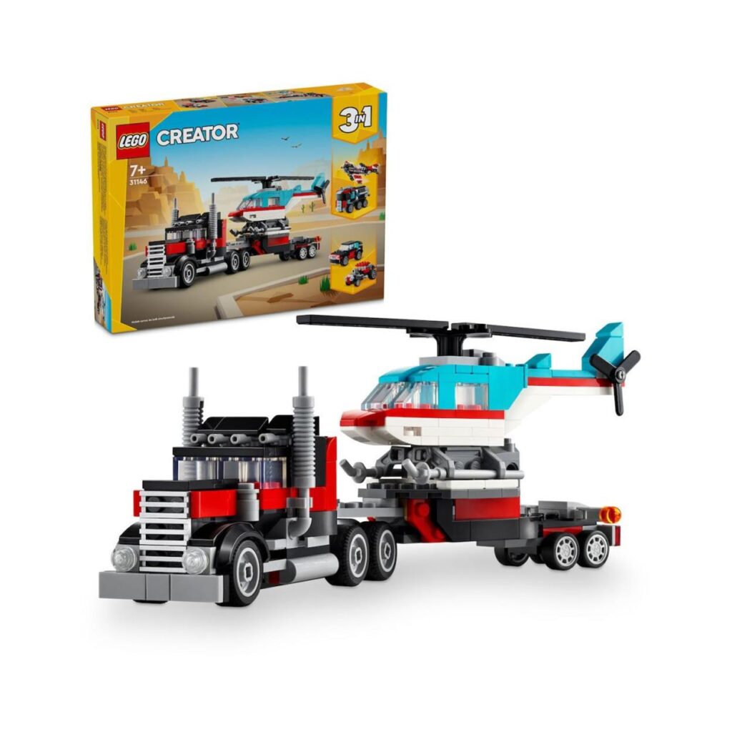 LEGO Creator: Flatbed Truck with Helicopter Toy (31146)