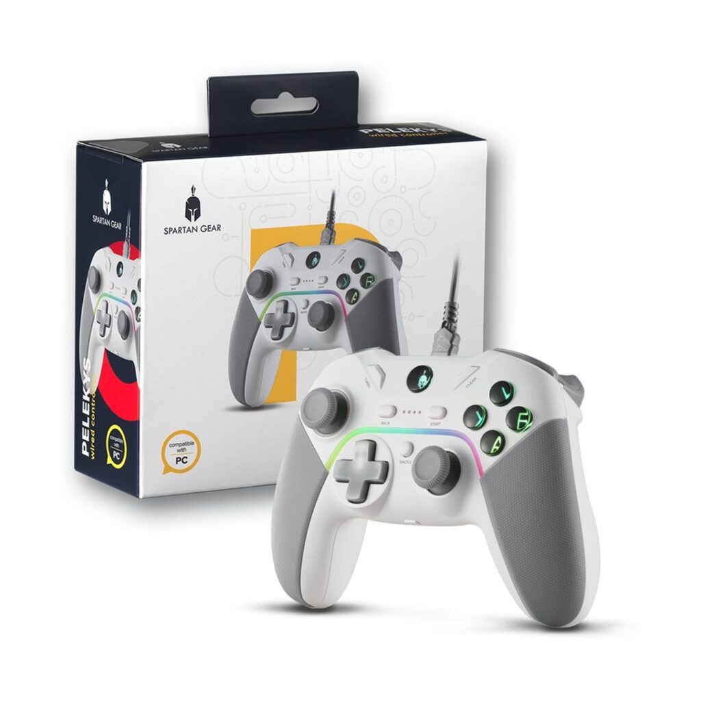 Spartan Gear - Pelekys Wired Controller (compatible with PC and playstation 3) (colour: White)
