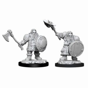 D&D Nolzur's Marvelous Miniatures - 2x Male Dwarf Fighter