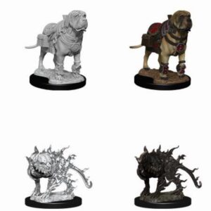 D&D Nolzur's Marvelous Miniatures - 2x Mastif & Shadow Mastif