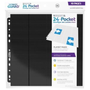 Ultimate Guard - 24-Pocket Pages Black Side-Load (10 pages)