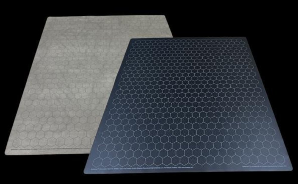 Reversible Battlemat Black/Grey 1'' Squares (60cm x 66cm)
