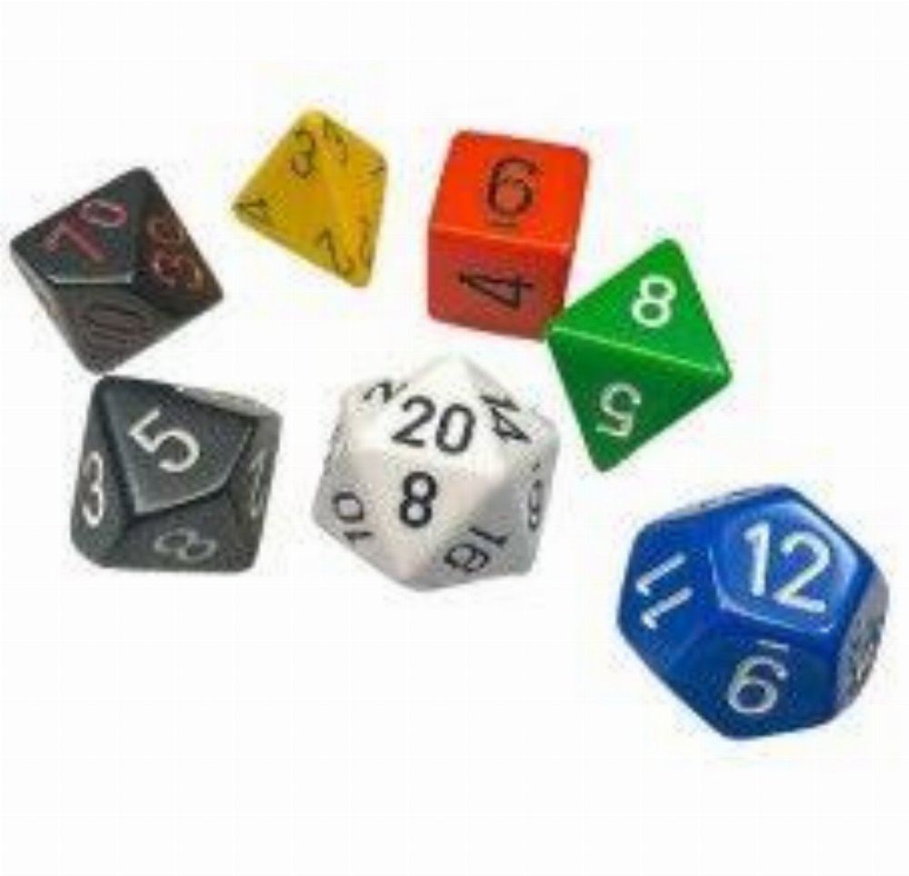 Σετ Ζάρια - 7 Dice Set Polyhedral Nostalgia Opaque GM & Beginner Player
