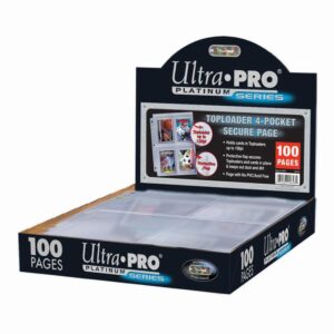 Ultra Pro - 4-Pocket Secure Platinum Page for Toploaders (100 pieces)