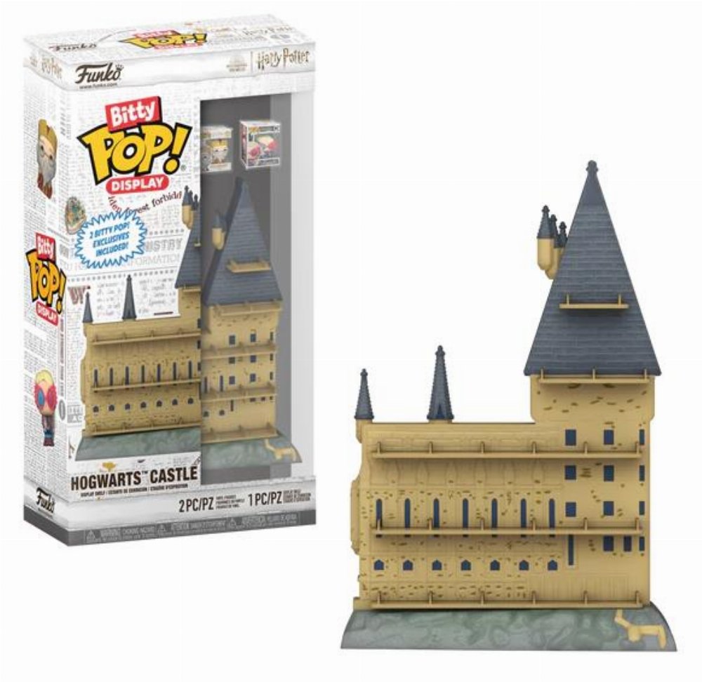Funko Bitty POP! Town: Harry Potter - Hogwarts Castle Display Shelf (Includes 2 Bitty POP! Figures)