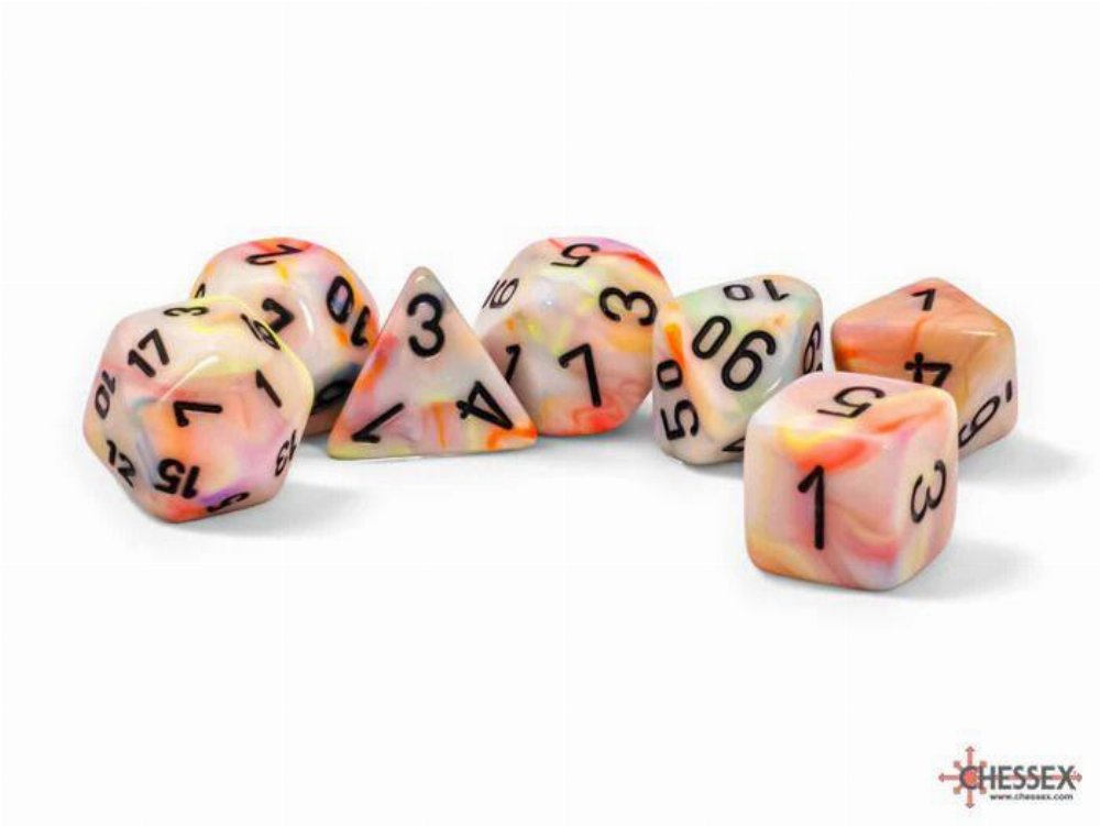 Σετ Ζάρια - 7 Dice Set Festive Mega-Hedral Circus with Black