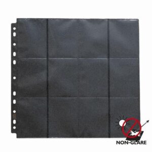 Dragon Shield - Side-Loading Non-Glare Black 24-Pocket Pages (50 Pieces)