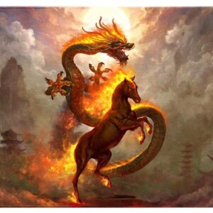 Dragon Shield Playmat & Tube - Fire Horse