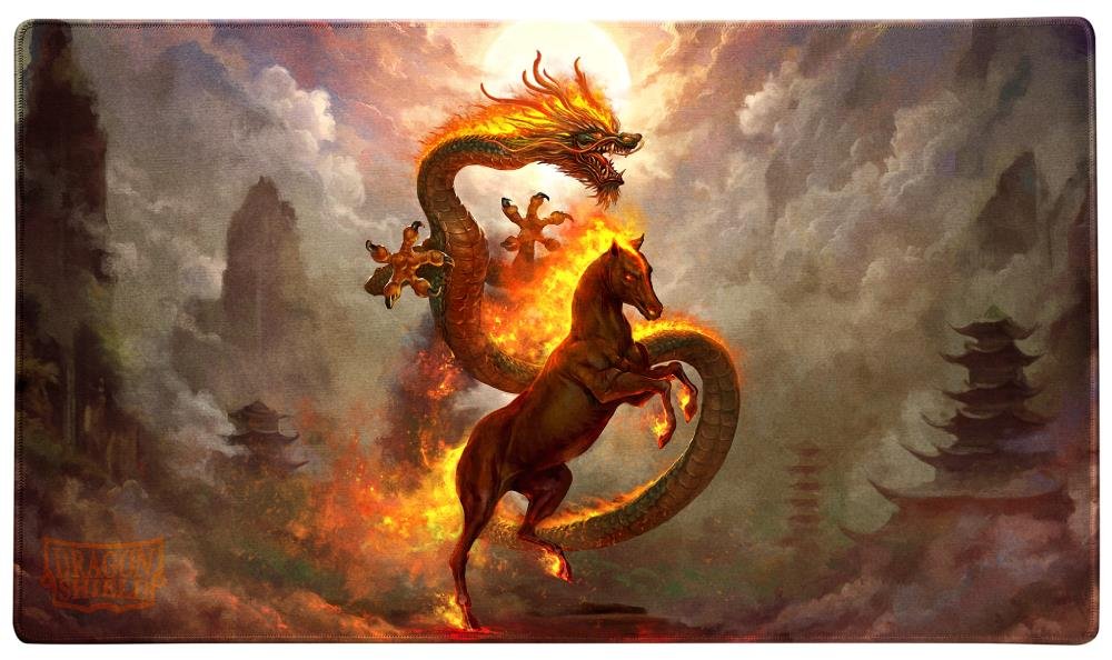 Dragon Shield Playmat & Tube - Fire Horse