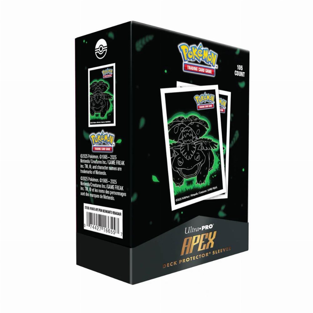 Ultra Pro Neon Kanto APEX Card Sleeves Standard Size 105ct - Pokemon: Venusaur