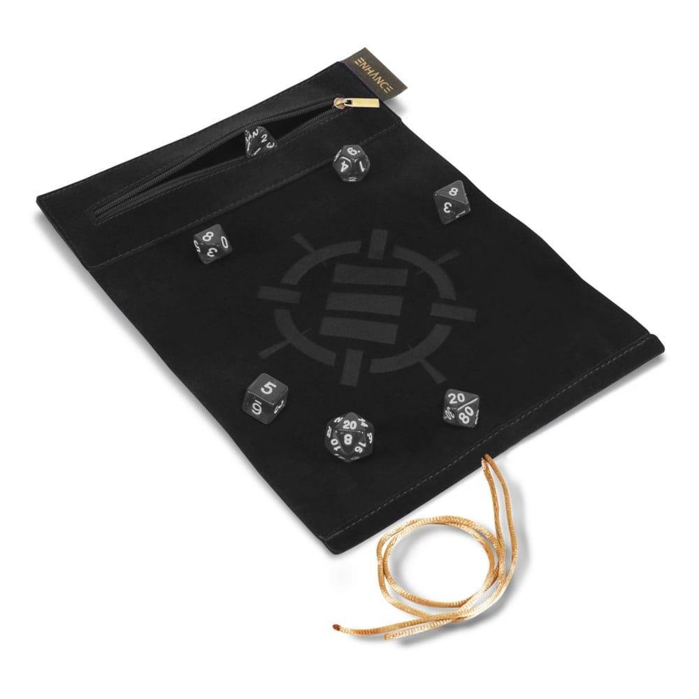 Enhance: Roll on a Scroll - Gaming Dice Case & 7-Die Set (Black)