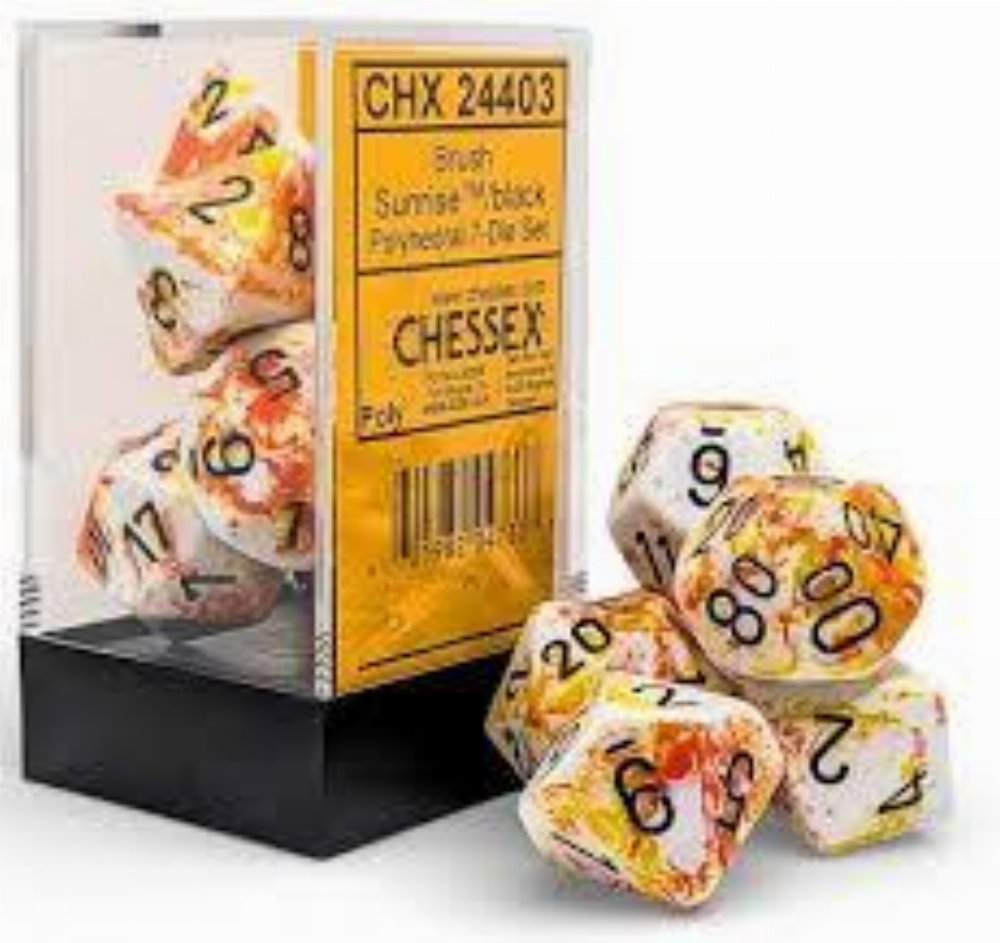 Σετ Ζάρια - 7 Polyhedral Dice Set Brush Sunrise