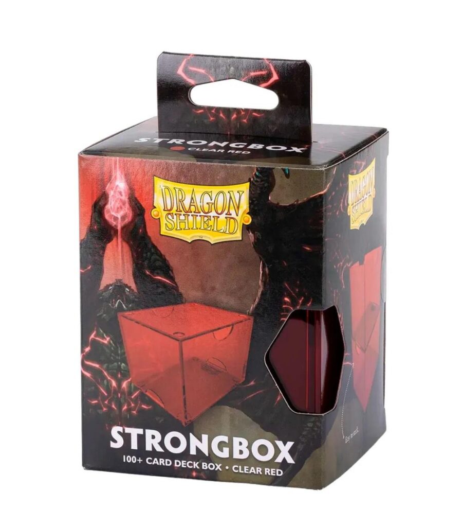Dragon Shield Strongbox Deck Box - Clear Red