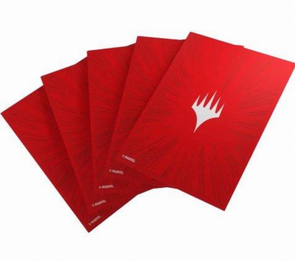Gamegenic Premium Card Sleeves Standard Size - Marvel Super Heroes: Comic Burst Red