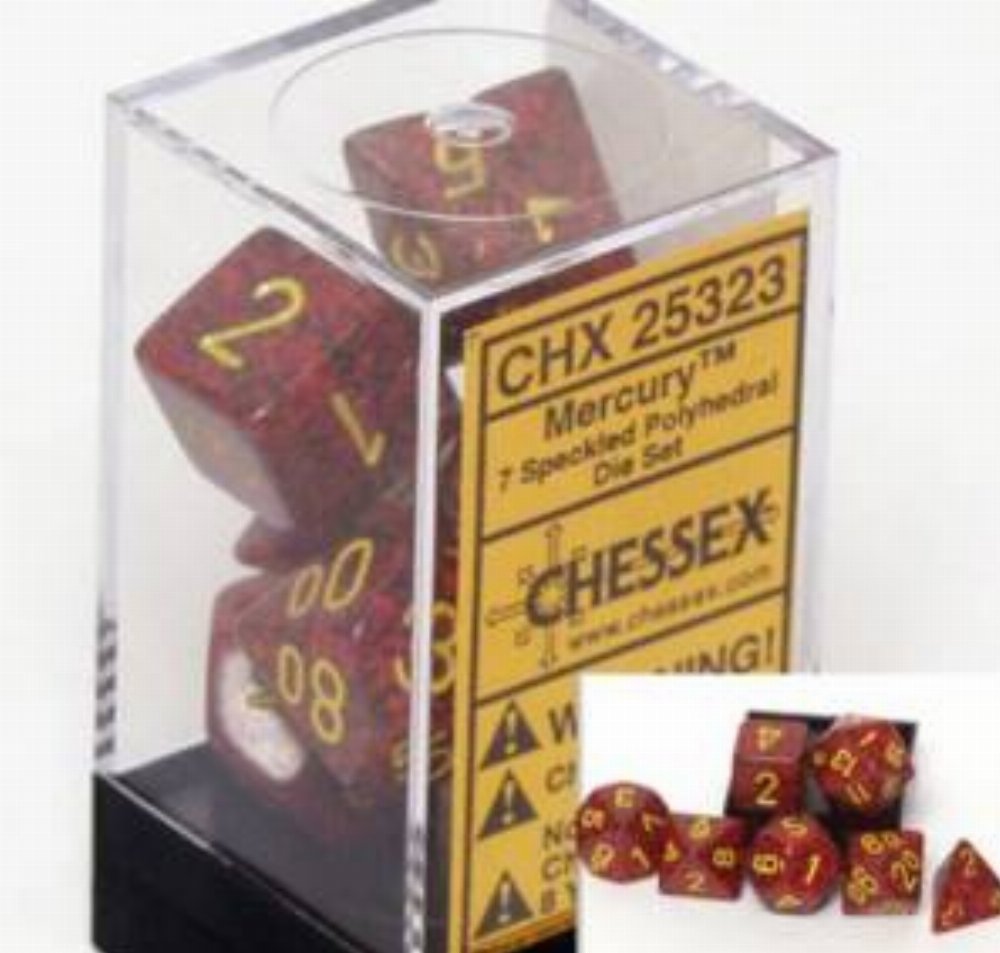 Σετ Ζάρια - 7 Dice Set Speckled Polyhedral Mercury
